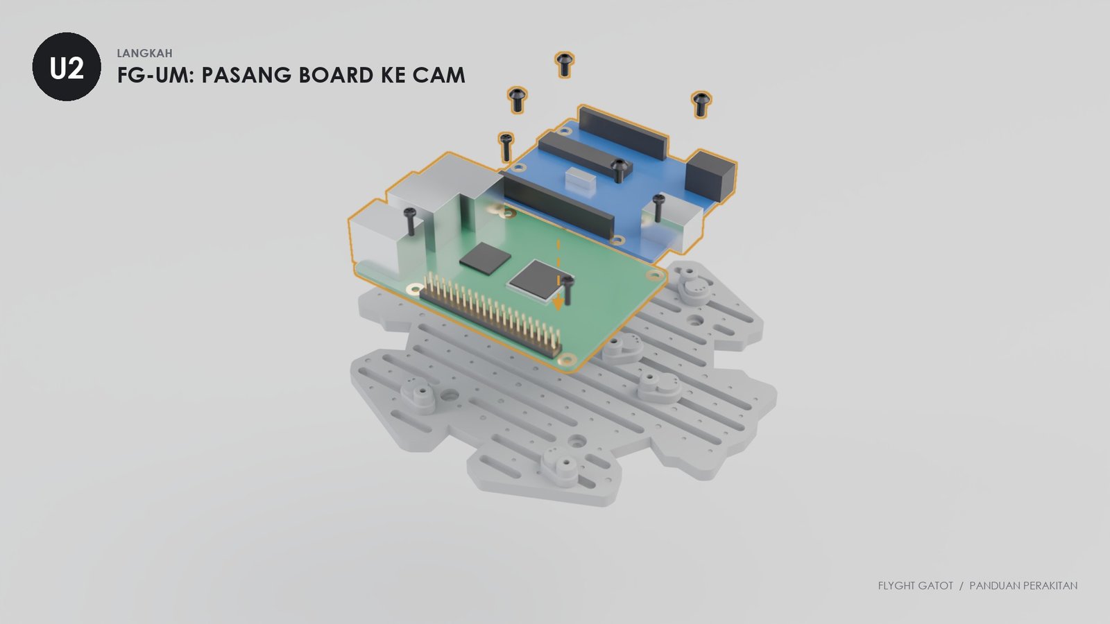 Dua board turun ke pilar cam